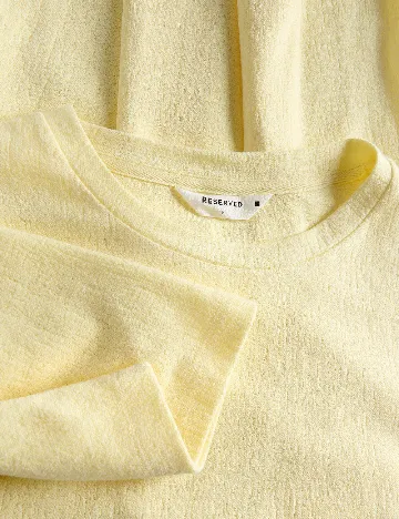 Tricou Reserved, galben Galben