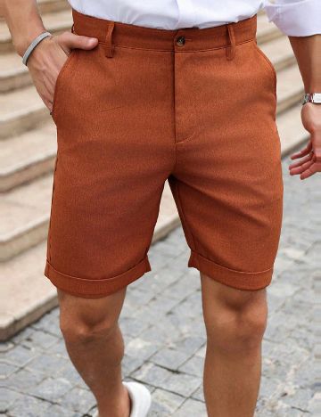 Pantaloni SHEIN, caramiziu