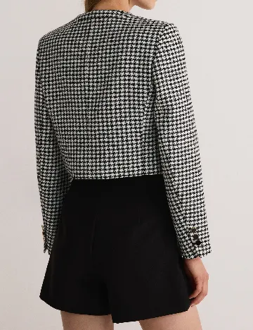 Sacou Reserved, alb/negru