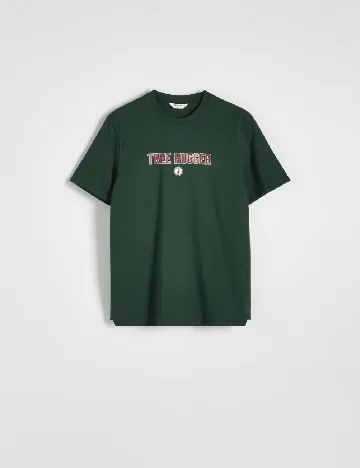 Tricou Reserved, verde inchis Verde