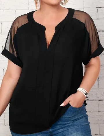 Bluza Emery Rose Curve, negru