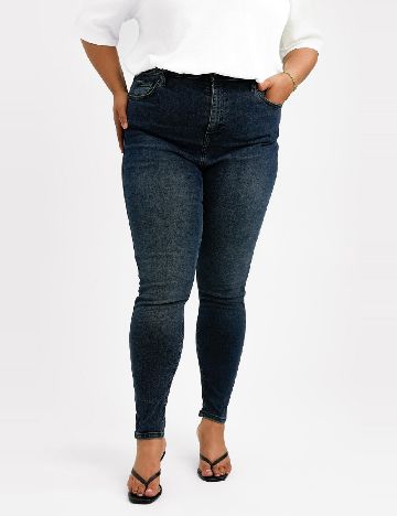Blugi Top Shop Plus Size, albastru