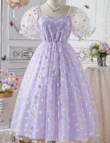 Rochie medie Shein Kids, mov Mov
