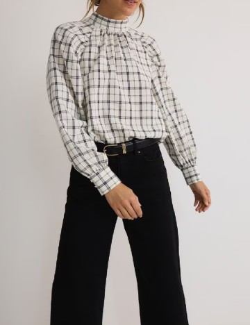 Bluza Reserved, alb/bleumarin