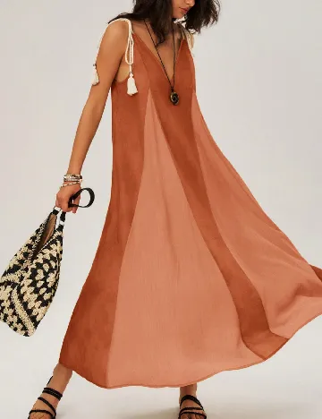 Rochie lunga SHEIN, caramiziu