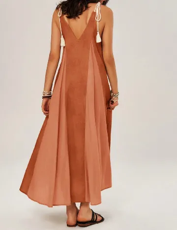 Rochie lunga SHEIN, caramiziu