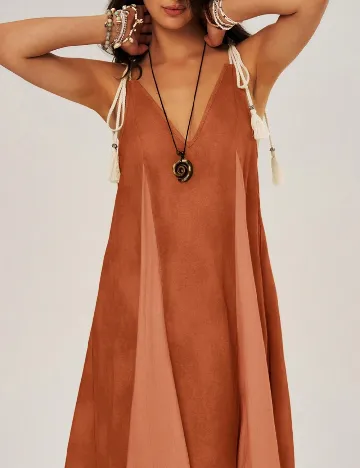 Rochie lunga SHEIN, caramiziu