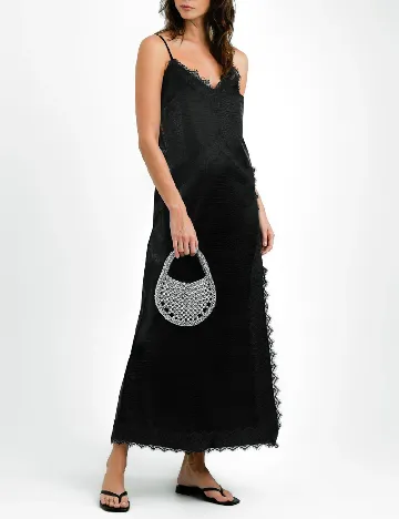Rochie lunga Miss Selfridge, negru Negru