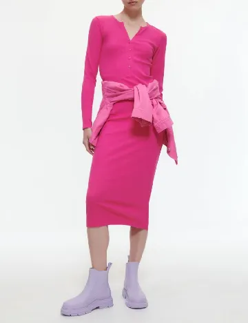 Rochie medie Reserved, roz Roz