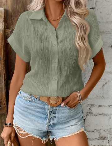 Camasa SHEIN, verde