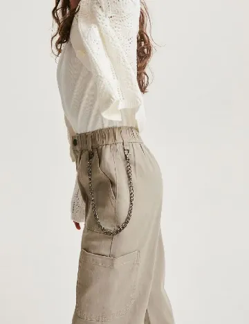 Pantaloni Reserved, bej Crem
