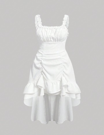 Rochie medie SHEIN CURVE, alb