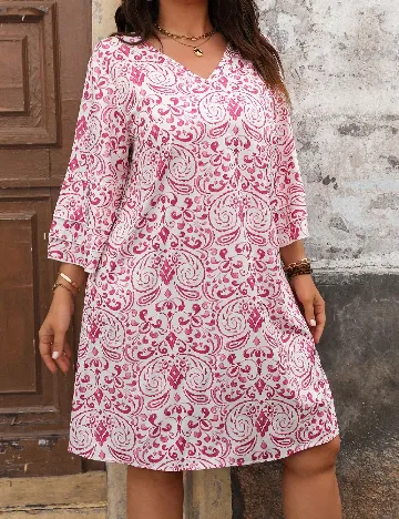 Rochie scurta SHEIN CURVE, roz