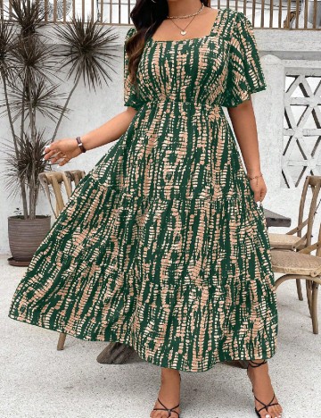 Rochie lunga SHEIN CURVE, mix culori