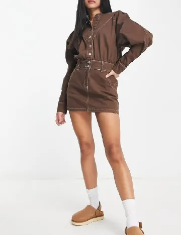 Rochie scurta Urban Revivo, maro Maro