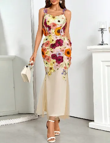 Rochie lunga SHEIN, crem Crem