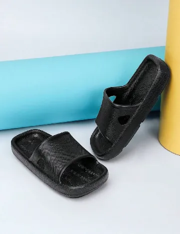 Slapi Shein Kids, negru Negru