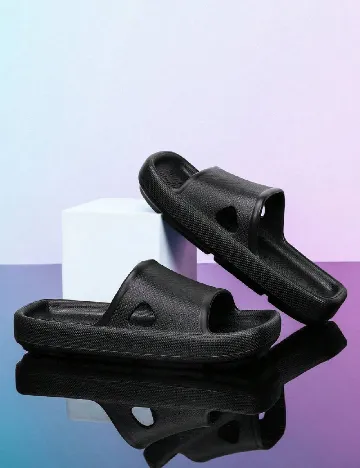 Slapi Shein Kids, negru Negru