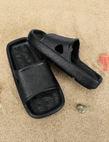 Slapi Shein Kids, negru Negru