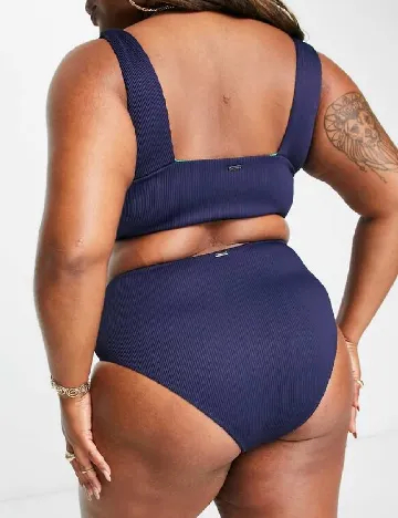 Sutien de baie reversibil We Are We Wear Plus Size, albastru/verde
