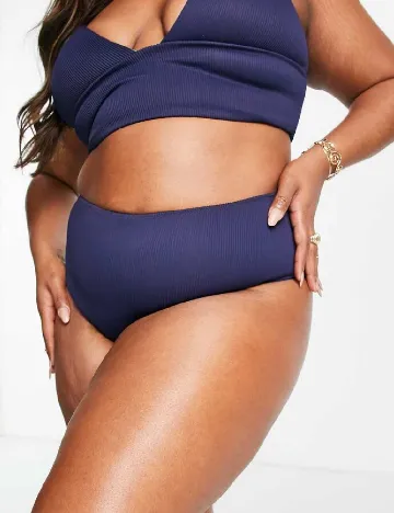 Sutien de baie reversibil We Are We Wear Plus Size, albastru/verde