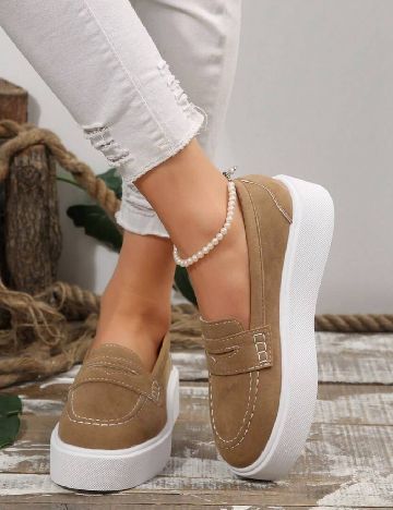 Mocasini SHEIN, maro
