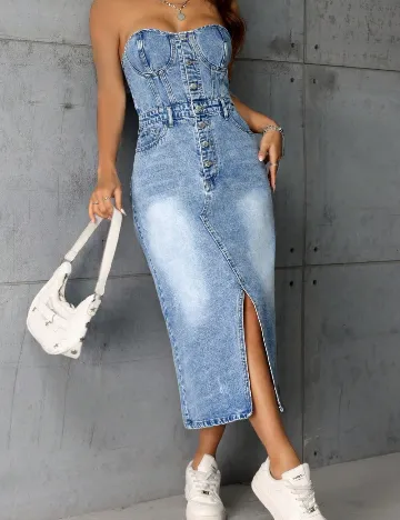 Rochie medie SHEIN, albastru