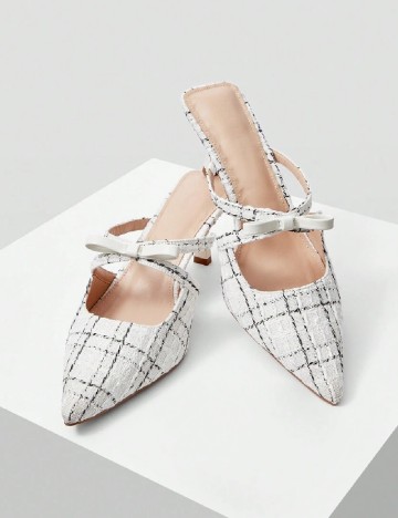 Pantofi MOTF, alb/negru