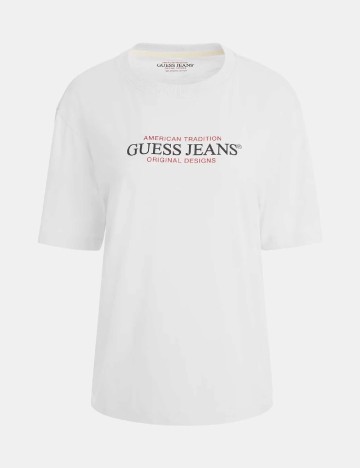 Tricou Oversize Guess, alb