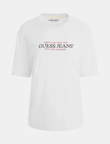 Tricou Oversize Guess, alb