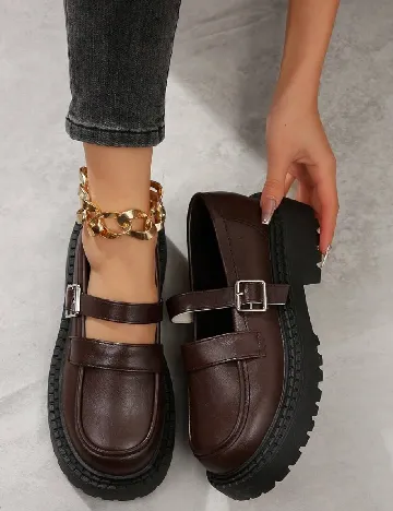 Mocasini SHEIN, maro