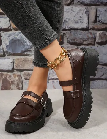 Mocasini SHEIN, maro