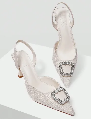 Pantofi MOTF, ecru