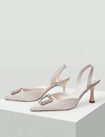 Pantofi MOTF, ecru