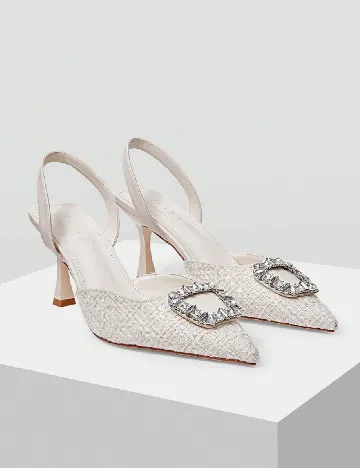 Pantofi MOTF, ecru
