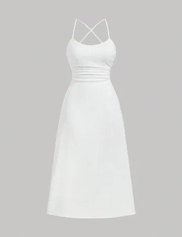 Rochie medie SHEIN, alb Alb