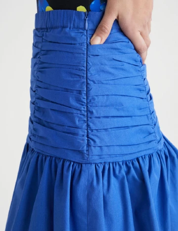 Fusta Desigual, albastru Albastru