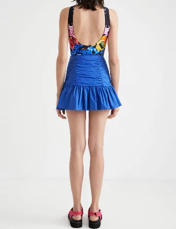 Fusta Desigual, albastru Albastru