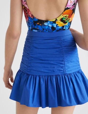 Fusta Desigual, albastru Albastru