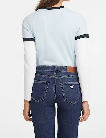Tricou Guess, albastru Albastru