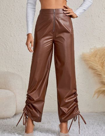 Pantaloni SHEIN, maro