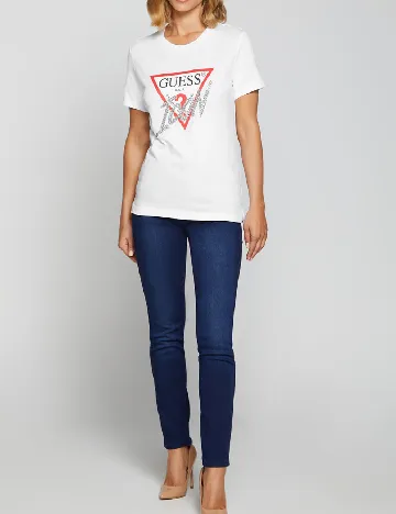 Tricou Guess, alb Alb
