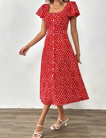 Rochie medie SHEIN, rosu