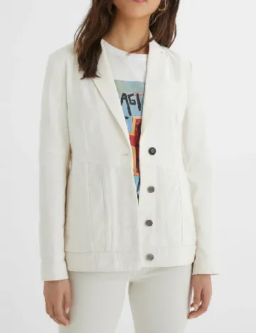 Sacou Desigual, ecru Alb
