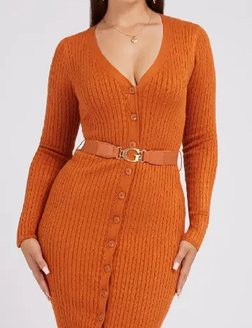 Rochie medie Guess, portocaliu Portocaliu