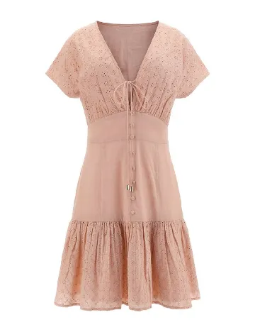 Rochie medie Guess, roz Roz