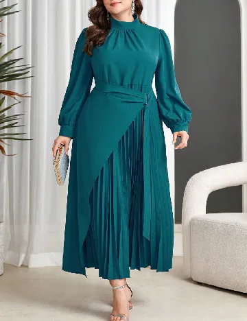 Rochie medie SHEIN CURVE, turcoaz Albastru