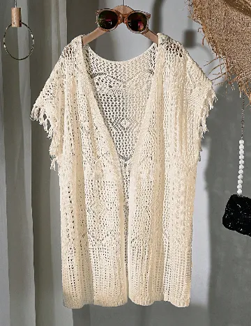 Cardigan Shein Kids, crem Crem
