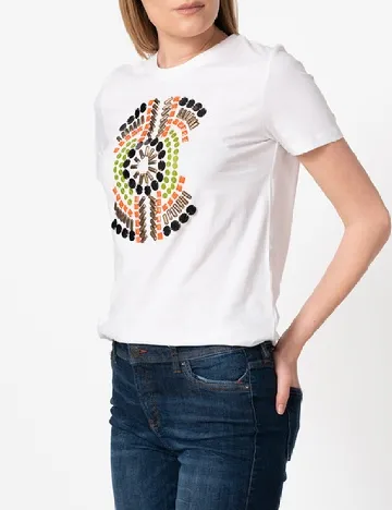 Tricou Desigual, alb Alb