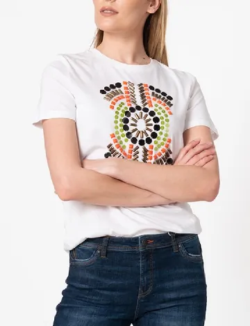 Tricou Desigual, alb Alb